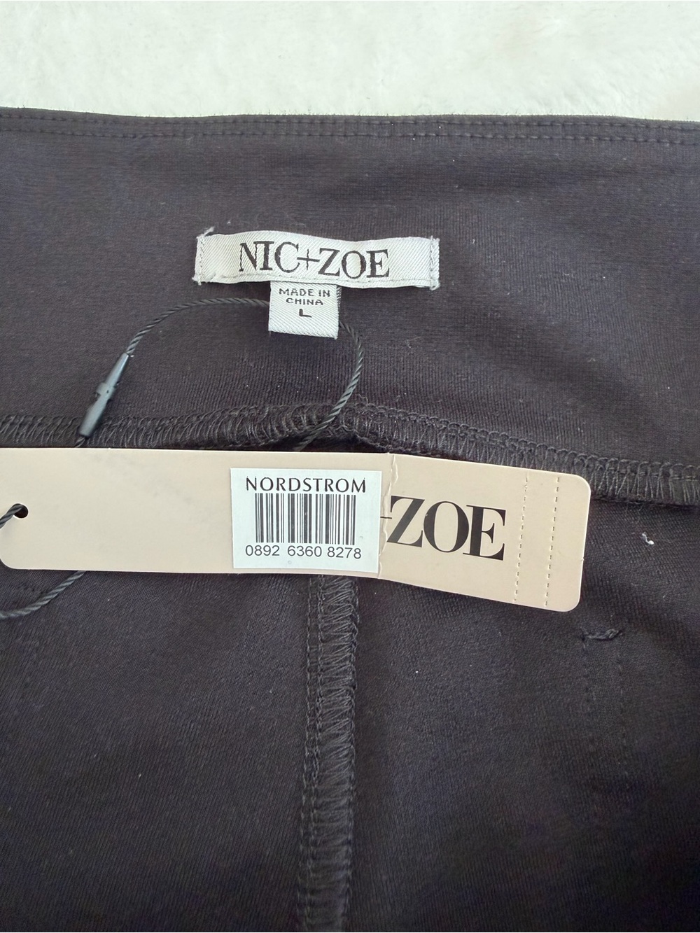 NIC+ZOE NWT Black Pull On Straight Leg Stretch Pants Size L - Picture 5 of 7